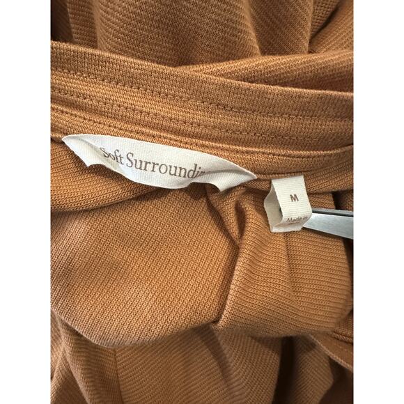 Soft Surroundings Rust Orange Maxi Dress Sleeveless Button Front Pockets Medium - Picture 8 of 14